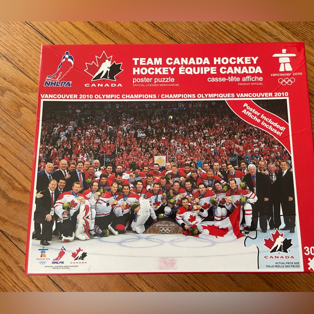 Vintage Vancouver 2010 Olympic champions Team Canada Hockey puzzle